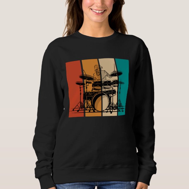 Sweatshirt Drums Music Musical Instrument Musician Drummer Vi (Devant)