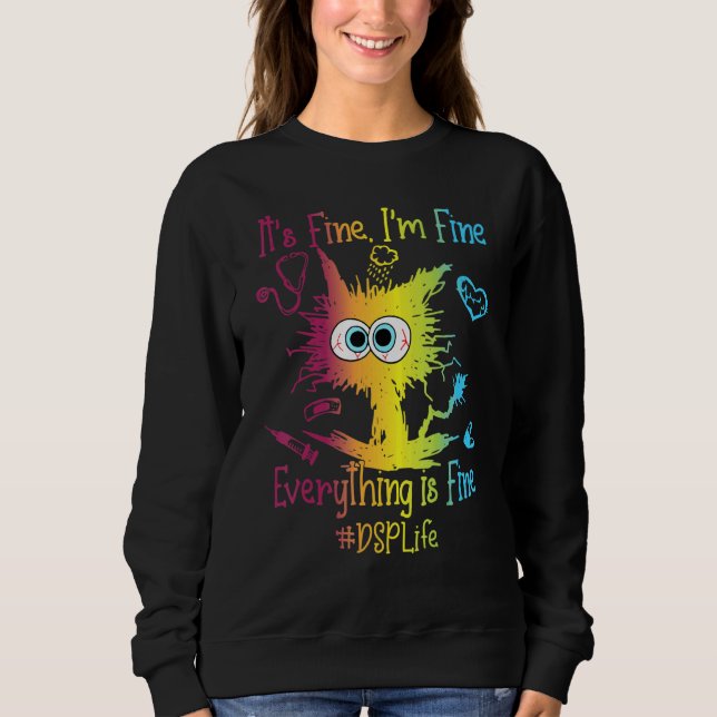 Sweatshirt DSP Life Tout va bien Coloré (Devant)