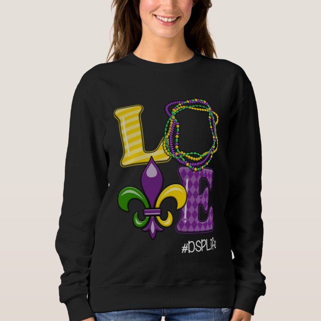 Sweatshirt DSP Nurse Mardi Gras Leopard Festival Party (Devant)