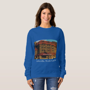 Sweatshirt du bleu royal des dames avec l'auberge