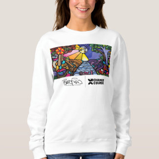 Sweatshirt du col de l'équipage blanc féminin