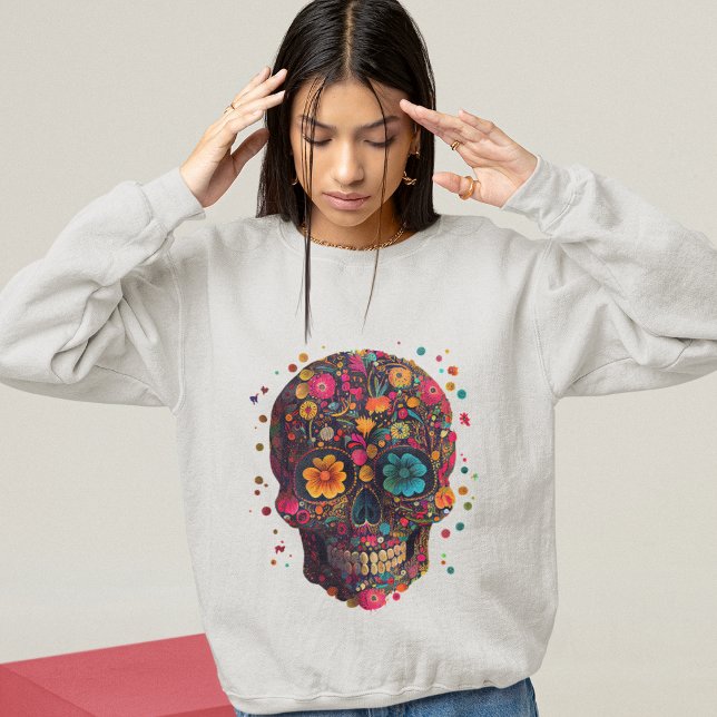 Sweatshirt du crâne mexicain (Créateur téléchargé)