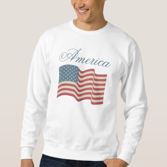 Sweatshirt du drapeau patriotique américain (Devant)