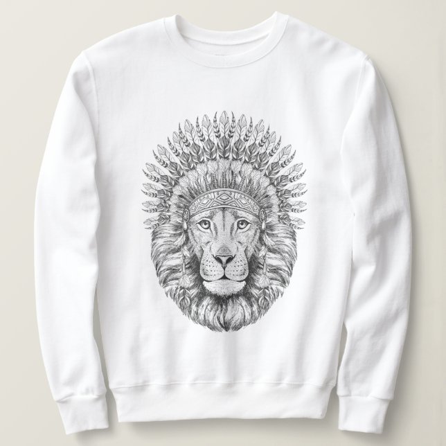 Sweatshirt du lion royal couronné (Design devant)