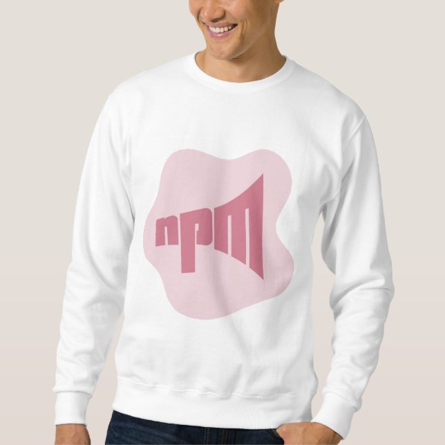 Sweatshirt du logo NPM Pink Blob (Devant)