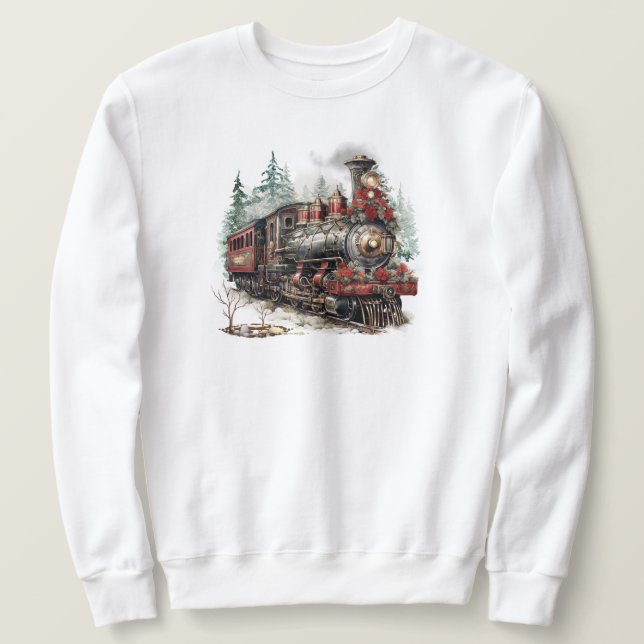 Sweatshirt du train de Noël (Design devant)