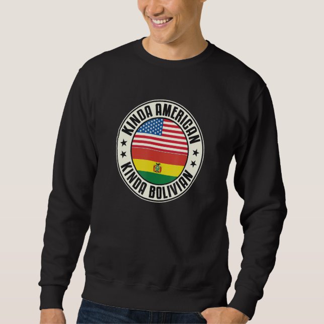Sweatshirt Dual Citizenship American Bolivian Bolivia Usa Fla (Devant)