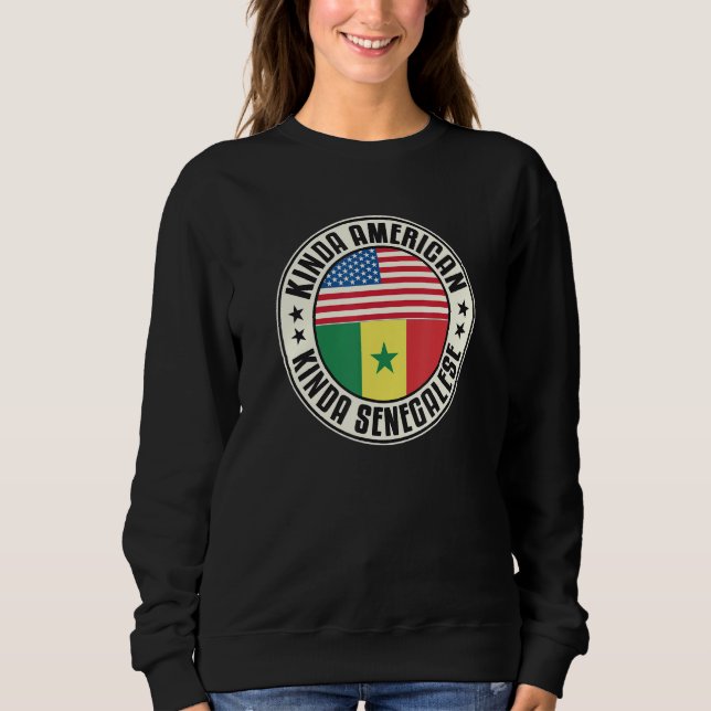 Sweatshirt Dual Citizenship American Senegalese Senegal Usa F (Devant)