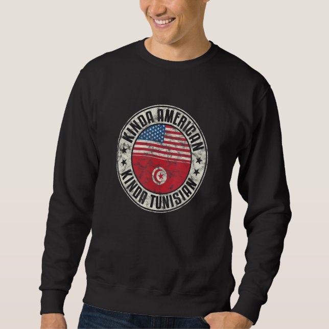 Sweatshirt Dual Citizenship American Tunisian Tunisia Usa Fla (Devant)