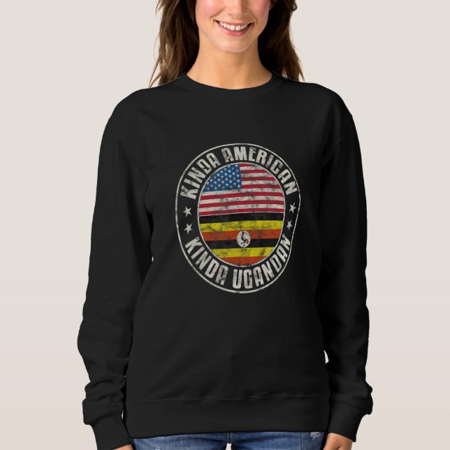 Sweatshirt Dual Citizenship American Ugandan Uganda Usa Flag_ (Devant)