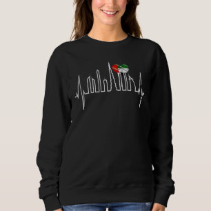 Sweatshirt Dubaï Skyline Heartbeat Burj Khalifa UAE Drapeau S