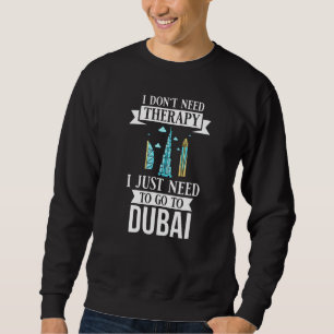 Sweatshirt Dubai United Arab Emirates Uae City Skyline Map Tr