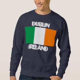 Sweatshirt Dublin, Irlande avec drapeau irlandais