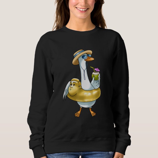Sweatshirt Duck Goose Vacances d'été Ocean Vacances Canard (Devant)