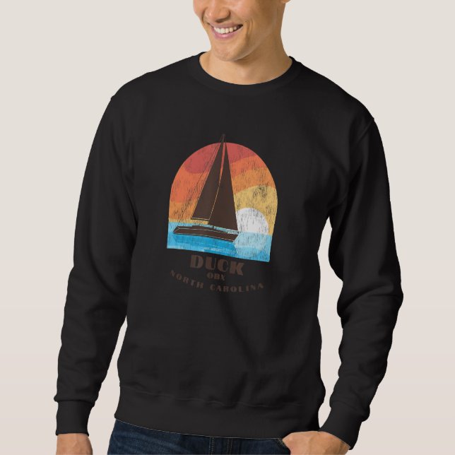 Sweatshirt Duck, NC Vacationing Sailboating Sunrise (Devant)