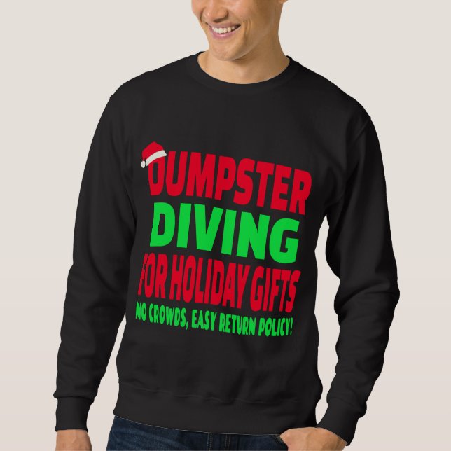 Sweatshirt Dumpster Diving Noël Santa Hat (Devant)