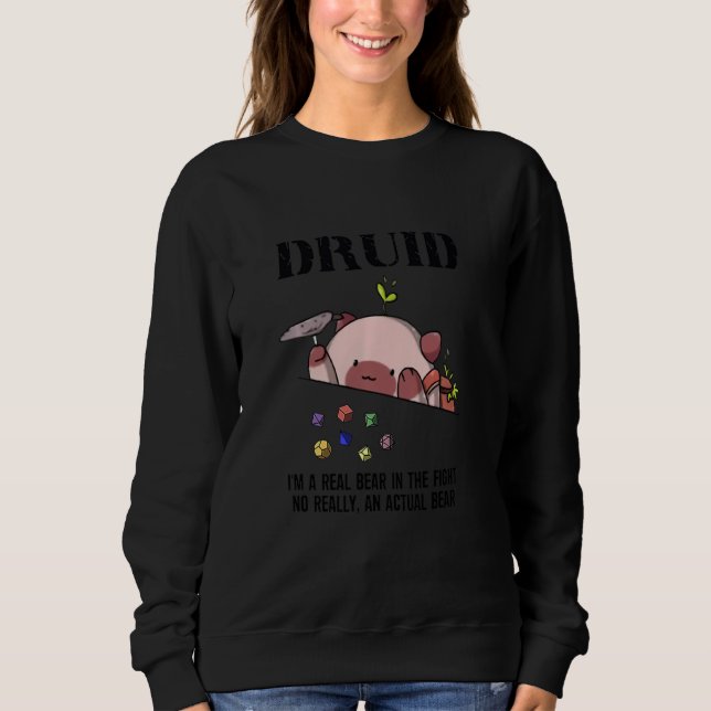 Sweatshirt Dungeon Crawler Dragon Master Dm Gaming Cat Druid (Devant)