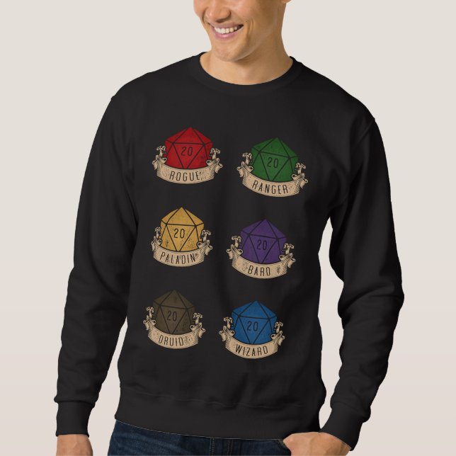 Sweatshirt Dungeons Dice RPG Chaque bonne histoire (Devant)