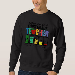 Sweatshirt Durée de vie de la batterie d'un professeur de pre