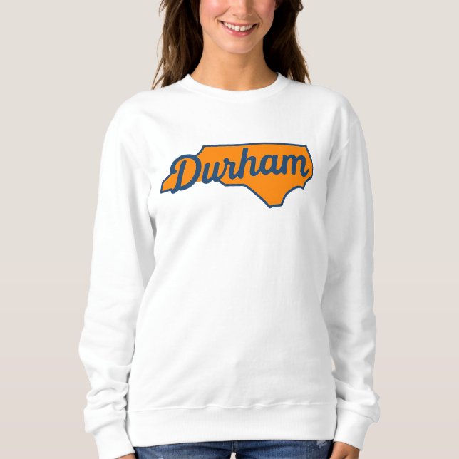 Sweatshirt Durham Caroline du Nord Conception de script - For (Devant)