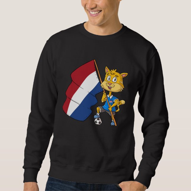 Sweatshirt Dutch fan cat (Devant)
