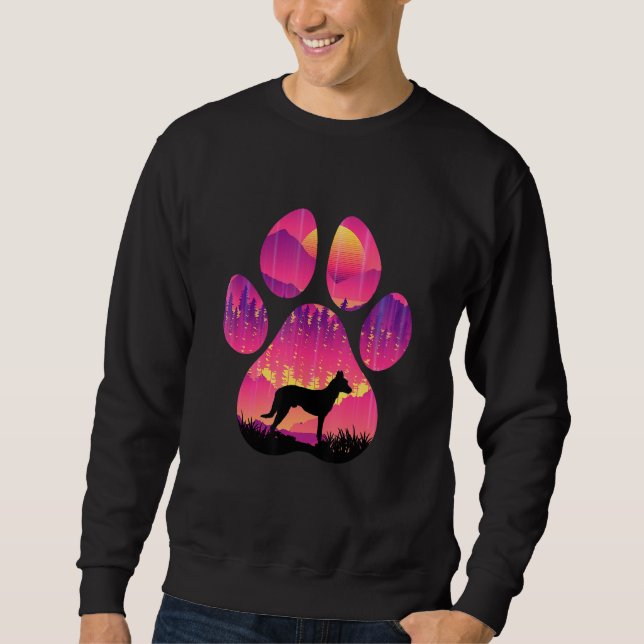 Sweatshirt Dutch Shepherd Paw Mom Dad Dog  Women Men (Devant)