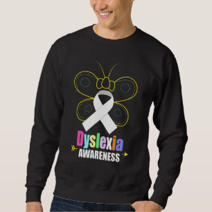 Sweatshirt Dyslexie des papillons Silver Ribbon Dyslexie Awar