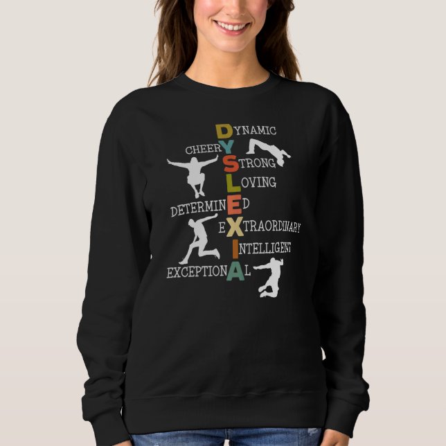 Sweatshirt Dyslexie Sensibilisation Lecture Trouble Apprentis (Devant)