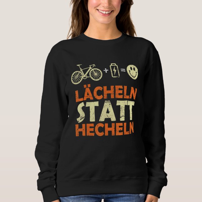 Sweatshirt E Vélo Dit Smile Plutôt Que De Paire Ebike Bicy (Devant)