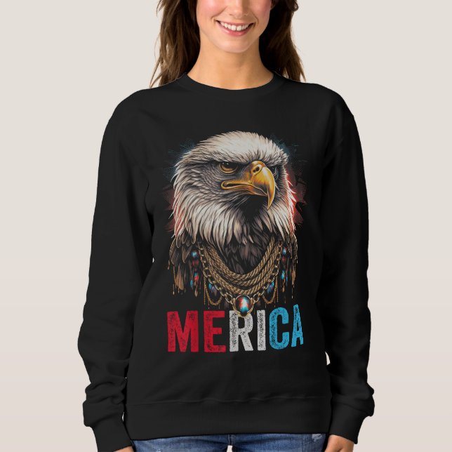 Sweatshirt Eagle  4th of July American Flag USA Patriotic Ame (Devant)