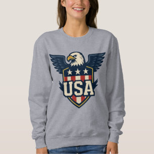 Sweatshirt Eagle Crest des États-Unis — Bouclier du drapeau V