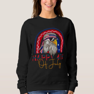 Sweatshirt Eagle Mullet 4 juillet États-Unis drapeau américai