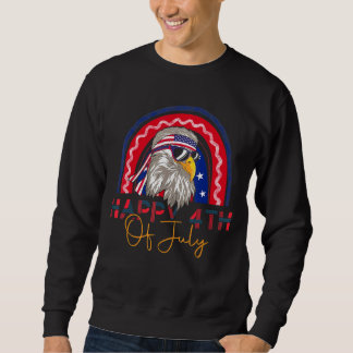 Sweatshirt Eagle Mullet 4 juillet États-Unis drapeau américai