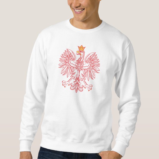 Sweatshirt Eagle polonais décrit en rouge (Devant)