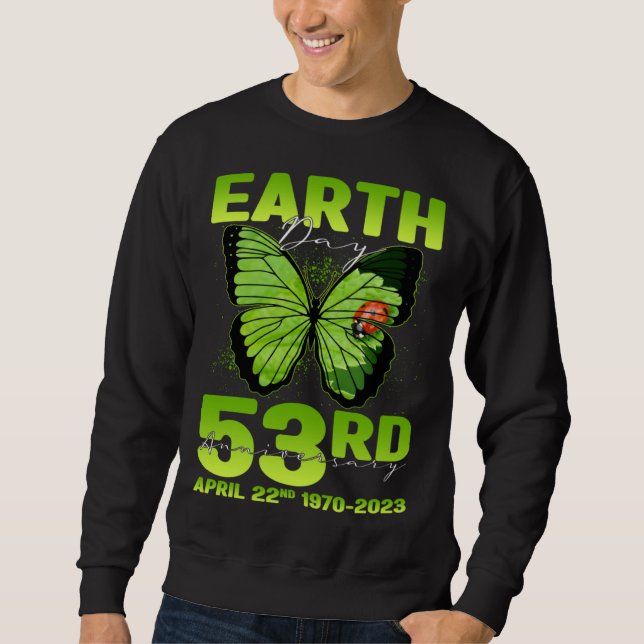 Sweatshirt Earth Day 53rd Anniversary Silhouette Of Butterfly (Devant)