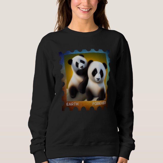 Sweatshirt EARTH FOREVER Timbre Environnement Protection Pour (Devant)