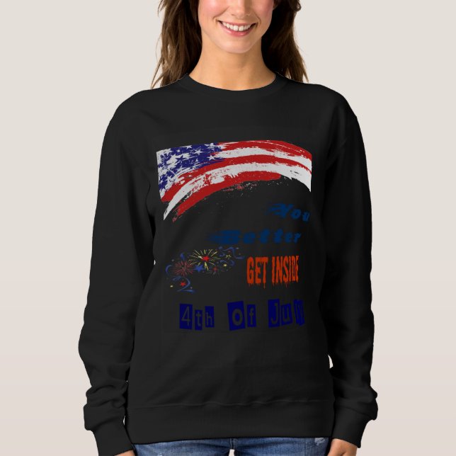 Sweatshirt Easily Distracted By 4th of July Geef (Devant)
