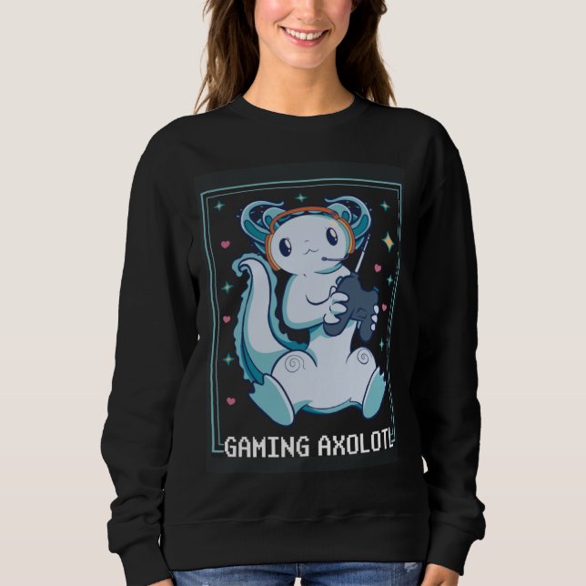 Sweatshirt Easily Distracted By Gaming Axolotls Are My Spirit (Devant)