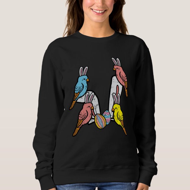 Sweatshirt Easter Birds Bunny Egg Hunting Cute Men Women Boys (Devant)