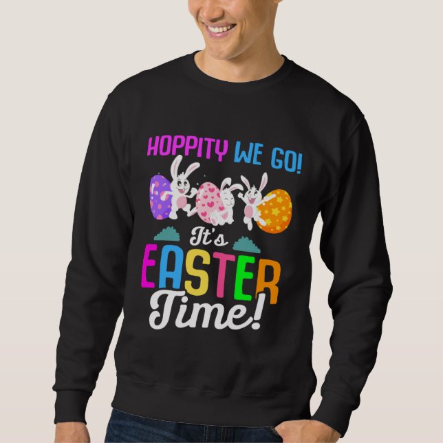 Sweatshirt Easter Bunny Colorful Easter Egg Hunting Rabbit Eg (Devant)