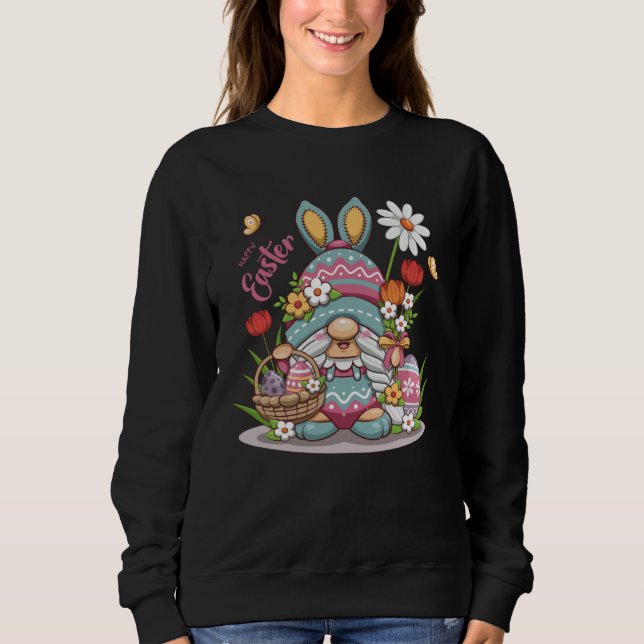 Sweatshirt Easter Bunny Spring Gnome Easter Egg Hunting And B (Devant)