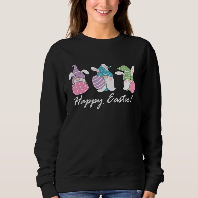 Sweatshirt Easter Bunny Spring Gnome Women Girls Easter Egg H (Devant)