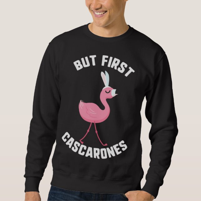 Sweatshirt Easter But First Cascarones Flamingo Kids Spring B (Devant)