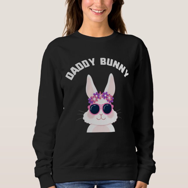 Sweatshirt Easter Daddy Bunny Sunglasses Candy kids  Spring E (Devant)