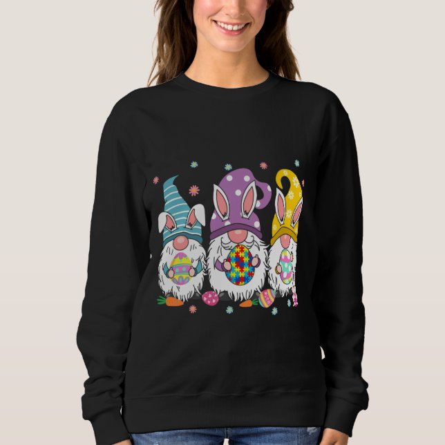 Sweatshirt Easter Gnome Bunny Autism Easter Day Eggs Hunting  (Devant)
