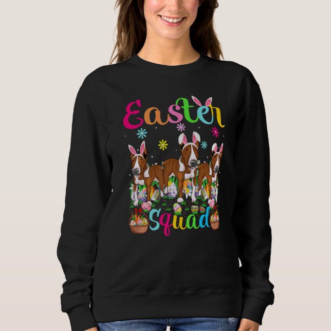 Sweatshirt Easter Squad Bunny Ear Rat Terrier Chien Happy Eas (Devant)