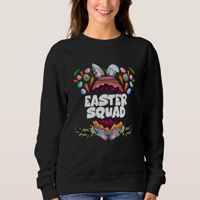 Sweatshirt Easter Squad Family Matching Easter Day Bunny Egg  (Devant)