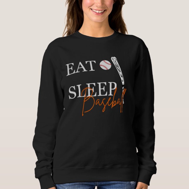 Sweatshirt Eat Sleep Baseball Repeat  Passionate Baseball Pla (Devant)