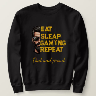 Sweatshirt Eat Sleep Gaming Repeat Cool Gamer Art T-Shirt