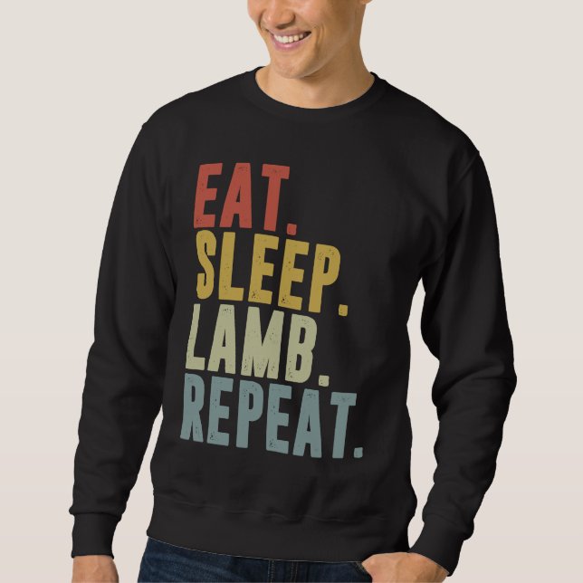 Sweatshirt Eat Sleep Lamb Repeat  Lambing (Devant)